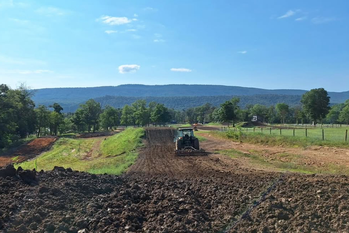 Tractor in fields